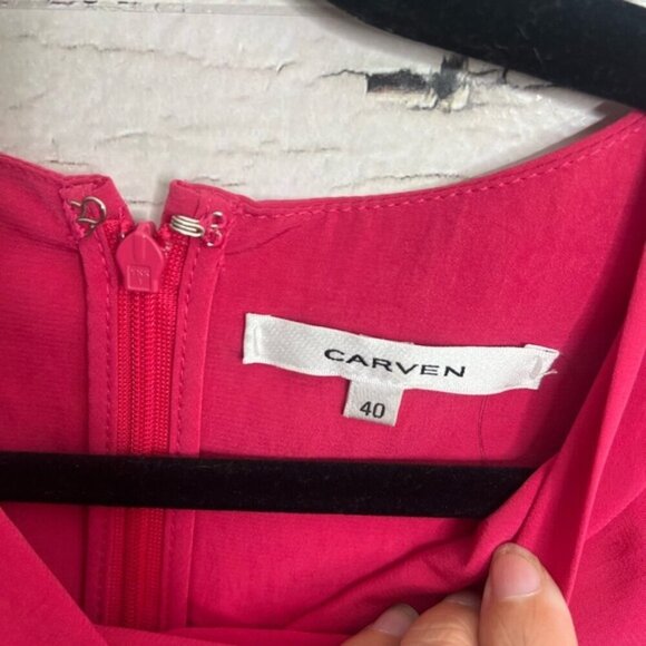 Carven  twisted silk sheath dress pink size 40 - Picture 4 of 8